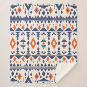 Farbige ethnisch nahtlose Stammesmuster Sherpadecke (Vorderseite)