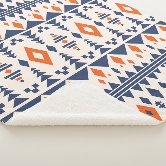 Farbige ethnisch nahtlose Stammesmuster Sherpadecke (3/4)