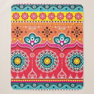 Farbige ethnisch nahtlose Stammesmuster Sherpadecke