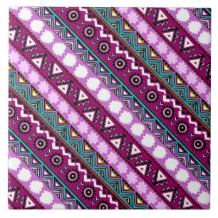 Farbige ethnische Muster Design Fliese