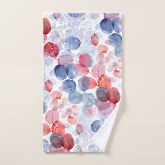 Farbige Eukalyptus-Blätter in rustikalen Farben Badhandtuch Set (Handtuch)