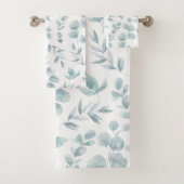 Farbige Eukalyptus-Blätter in rustikalen Farben Badhandtuch Set (Insitu)