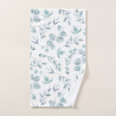 Farbige Eukalyptus-Blätter in rustikalen Farben Badhandtuch Set (Handtuch)