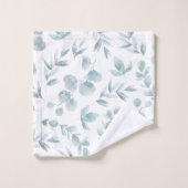 Farbige Eukalyptus-Blätter in rustikalen Farben Badhandtuch Set (Waschlappen)