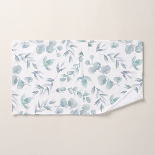 Farbige Eukalyptus-Blätter in rustikalen Farben Badhandtuch Set (Handtuch)