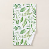 Farbige Eukalyptus-Blätter in rustikalen Farben Badhandtuch Set (Handtuch)