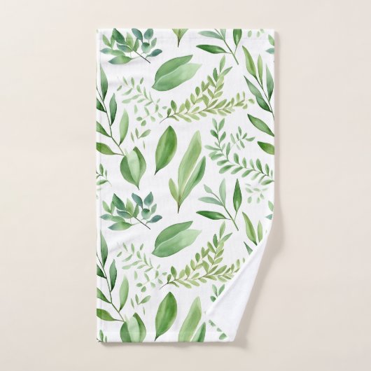 Farbige Eukalyptus-Blätter in rustikalen Farben Badhandtuch Set (Handtuch)