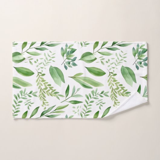 Farbige Eukalyptus-Blätter in rustikalen Farben Badhandtuch Set (Handtuch)