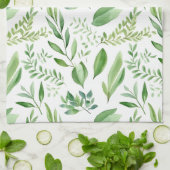 Farbige Eukalyptus-Blätter in rustikalen Farben Geschirrtuch (Gefaltet)