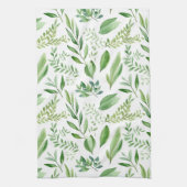 Farbige Eukalyptus-Blätter in rustikalen Farben Geschirrtuch (Vertikal)