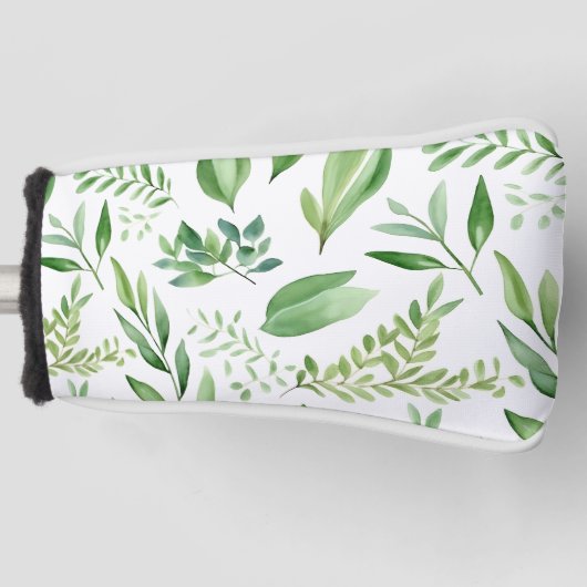 Farbige Eukalyptus-Blätter in rustikalen Farben Golf Headcover (Vorderseite)