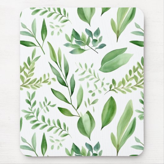 Farbige Eukalyptus-Blätter in rustikalen Farben Mousepad (Vorne)