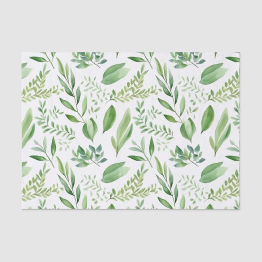 Farbige Eukalyptus-Blätter in rustikalen Farben Seidenpapier (Vorderseite)