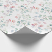 Farbige Eukalyptusblätter Geschenkpapier (Ecke)