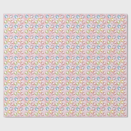 Farbige Eule oder Abschluss des Kindes Geschenkpapier (Flach)