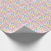 Farbige Eule oder Abschluss des Kindes Geschenkpapier (Ecke)