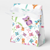 Farbige Eulen Geschenkschachtel (Vorderseite)