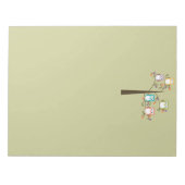 Farbige Eulen im Hübschen Baum Notizblock (Vorderseite)