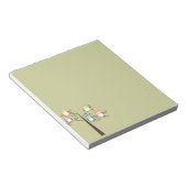 Farbige Eulen im Hübschen Baum Notizblock (angewinkelt)