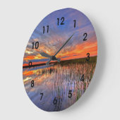 Farbige Everglades, Florida, Große Wanduhr (Winkel)