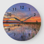 Farbige Everglades, Florida, Große Wanduhr (Vorderseite)