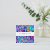 Farbige Exotic Snakeskin Print Quadratische Visitenkarte (Stehend Vorderseite)