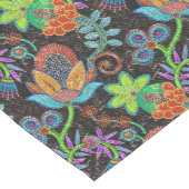 Farbige exotische Blume, Glasperlen sehen aus Mittelgroßer Tischläufer (Ecke)