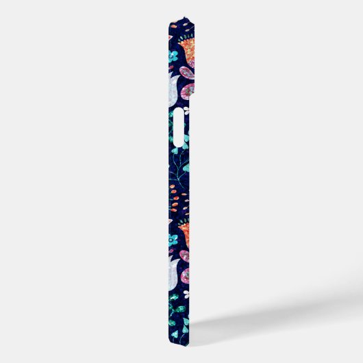 Farbige exotische Blume und Schmetterlingsmuster Case-Mate iPhone Hülle (Rückseite / Rechts)