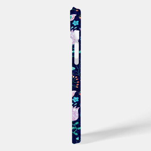 Farbige exotische Blume und Schmetterlingsmuster Case-Mate iPhone Hülle (Rückseite / Links)