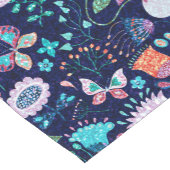 Farbige exotische Blume und Schmetterlingsmuster Kurzer Tischläufer (Ecke)