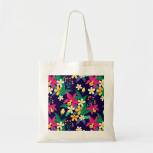 Farbige exotische Blumen-Blatt-Muster-23021 Tragetasche