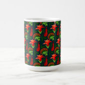 Farbige exotische Blumen Blätter Muster-23187 Kaffeetasse (Mittel)