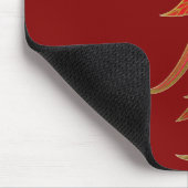 Farbige exotische Stammesfedern Rot Mousepad (Ecke)