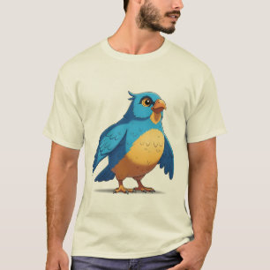 Farbige exotische Vogelillustration isoliert T-Shirt