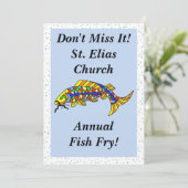 Farbige Extravagante Fischzucht Einladung (Stehend Vorderseite)