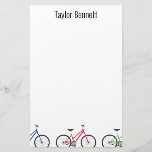 Farbige Fahrräder Custom Personalisiert Stationie Briefpapier