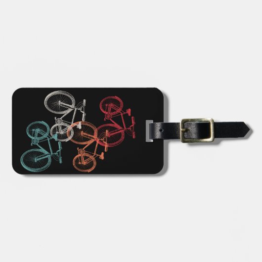 Farbige Fahrräder Gepäckanhänger (Vorderseite horizontal)