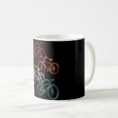 Farbige Fahrräder Kaffeetasse (VorderseiteRechts)
