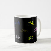 Farbige Fahrräder Kaffeetasse (VorderseiteRechts)