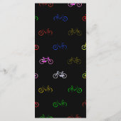 Farbige Fahrräder Menükarte (Rückseite)