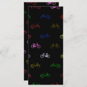 Farbige Fahrräder Menükarte (Vorne/Hinten)