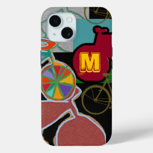 Farbige Fahrräder mit Monogramm Case-Mate iPhone Hülle