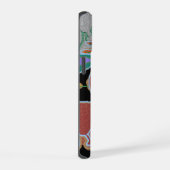 Farbige Fahrräder mit Monogramm iPhone 15 Hülle (Rechte Seite)