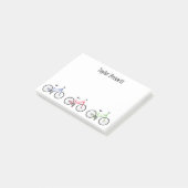 Farbige Fahrräder Personalisiert Post-it Notepad Klebezettel (angewinkelt)