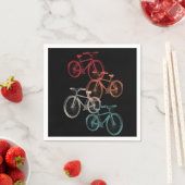 Farbige Fahrräder Serviette (Beispiel)