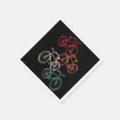 Farbige Fahrräder Serviette (Ecke)