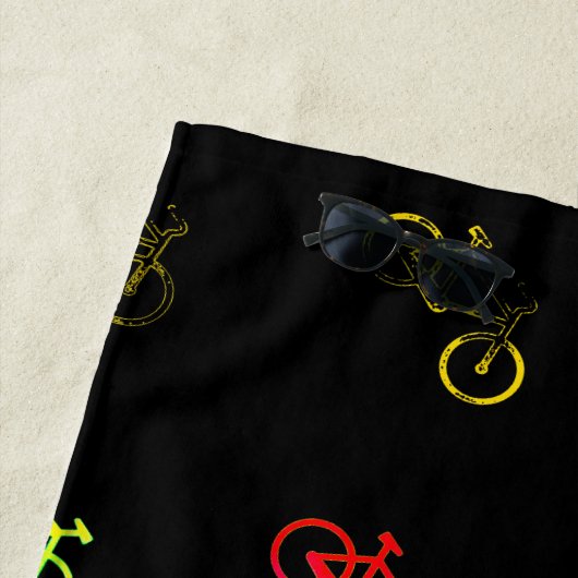 Farbige Fahrräder Strandtuch (Beispiel)