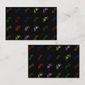 Farbige Fahrräder Visitenkarte (Vorne/Hinten)