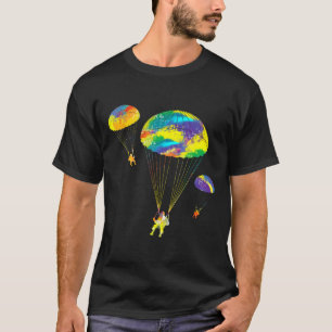 Farbige Fallschirmspringer Skydiving Fallschirmspr T-Shirt