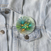Farbige Fantasie Moderne Abstrakte Blume Fraktal Button (Beispiel)